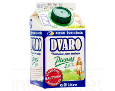 Pienas DVARO 2,5% 0,5L 